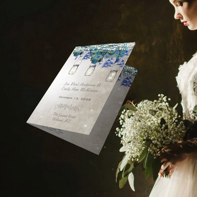 Rustic Luxe Mason Jar Peacock Program (Creator Uploaded)