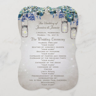 Rustic Luxe Peacock Wedding Program