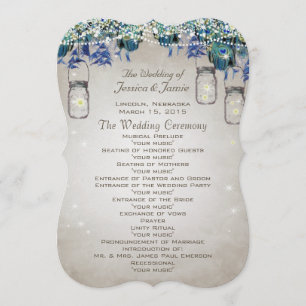 Rustic Luxe Peacock Wedding Program