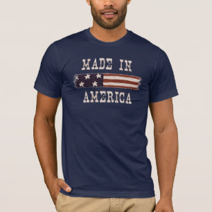Rustic "Made in America" Flag Shirt