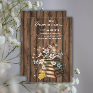 Rustic Magical Storybooks Baby Shower Enclosure Card