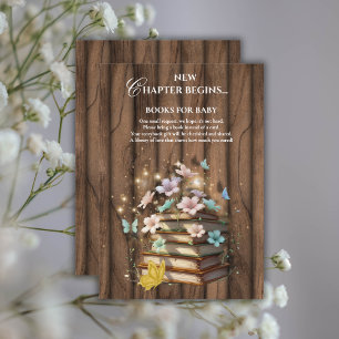Rustic Magical Storybooks Baby Shower  Enclosure Card