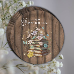 Rustic Magical Storybooks Baby Shower  Paper Plate
