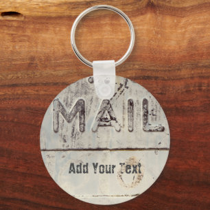Rustic Mailbox - Personalizable Key Ring