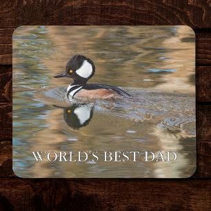 Rustic Male Duck World's Best Dad Custom Text Mouse Pad