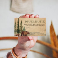 Rustic Mama & Baby Bear Diaper Raffle