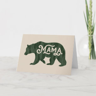 Rustic Mama Bear Silhouette Mother's Day Card