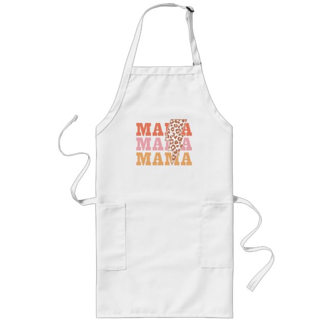 Rustic "Mama" Repeat Long Apron (Front)