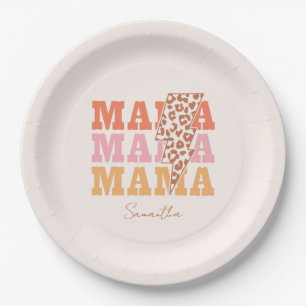 Rustic "Mama" Repeat Paper Plate