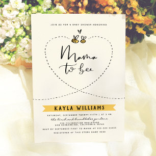 Rustic Mama To Bee Gender Neutral Baby Shower Invitation