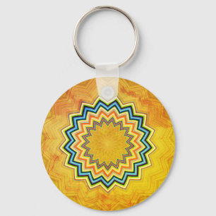 Rustic Mandala Key Ring
