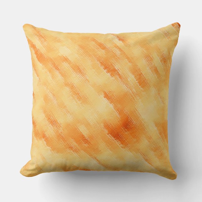 Rustic mango yellow like textured painting cushion (Front)