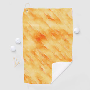 Rustic mango yellow like textured painting golf towel