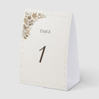 Rustic Maple Acorn Table Number 1 Card