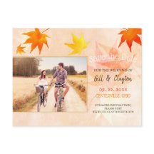 Rustic Maple Wedding Photo Save the Date