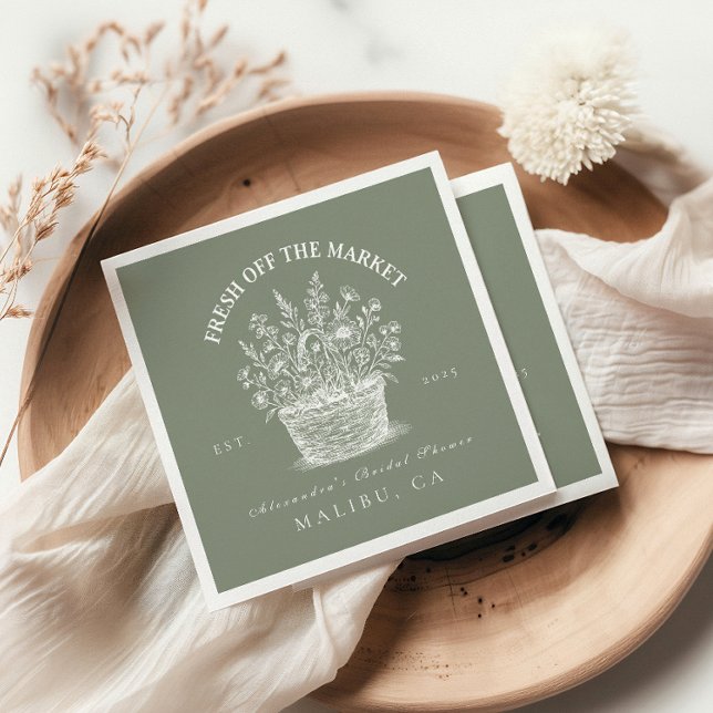 Rustic Market Garden Shower Napkin (Creator Uploaded)