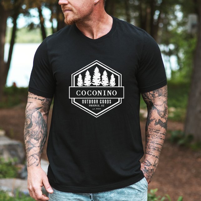 Rustic Masculine Forest Mountains Outdoors T-Shirt (Creator Uploaded)