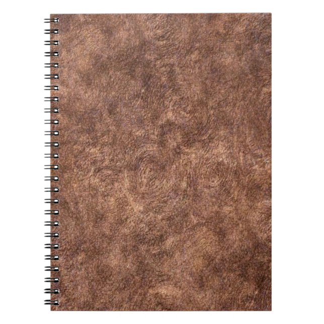 Rustic Masculine Walnut Brown Notebook (Front)