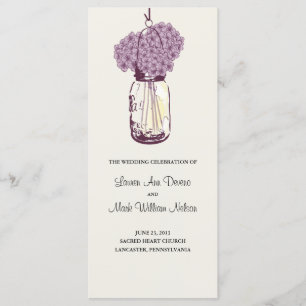Rustic Mason Jar and Hydrangeas Program