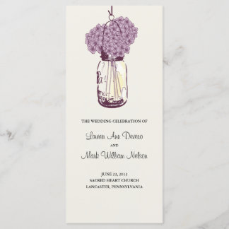 Rustic Mason Jar and Hydrangeas Program