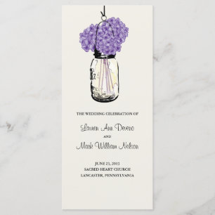 Rustic Mason Jar and Hydrangeas Program
