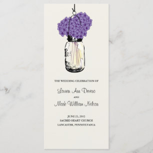 Rustic Mason Jar and Hydrangeas Program