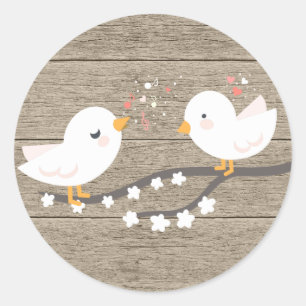 Rustic Mason Jar Distressed Navy Blue Wedding Classic Round Sticker