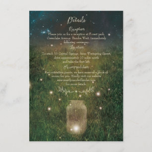 Rustic Mason Jar Enchanted Forest Details Card