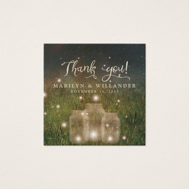 Rustic Mason Jar Enchanted Forest Garden Favour Ta (Front)