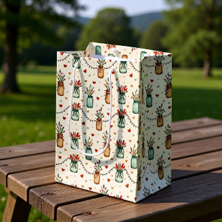 Rustic Mason Jar Gift Bag