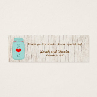 Rustic Mason Jar on Bark Illustrated Wedding