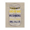 Rustic Mason Jar Save the Date Yellow Navy