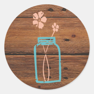 Rustic Mason Jar Sticker