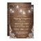 Rustic Mason Jar String Light Lace Country Wedding
