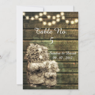Rustic Mason Jar Table Numbers