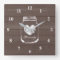 Rustic mason jar wood grain panel wall clock
