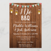 Rustic Mason Jars Lights I Do BBQ Couples Shower