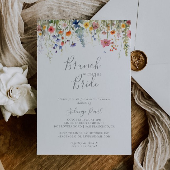 Rustic Meadow Brunch with the Bride Shower Invitation (Creator Uploaded)