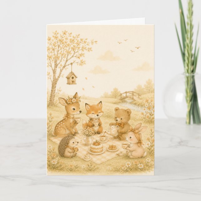 Rustic Meadow Love Greeting  Card (Front)