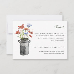 rustic meadow wildflowers details card