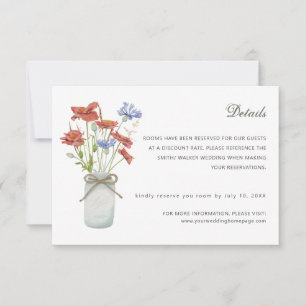 rustic meadow wildflowers details card