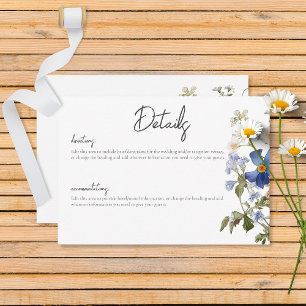 Rustic Meadow Wildflowers Purple Watercolor Enclosure Card