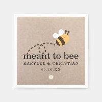 Rustic Meant To Bee Wedding Paper