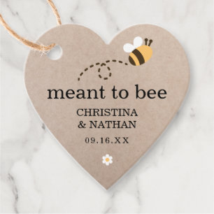 Rustic Meant To Bee Wedding Thank You Favour Tags