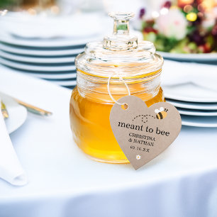 Rustic Meant To Bee Wedding Thank You Favour Tags