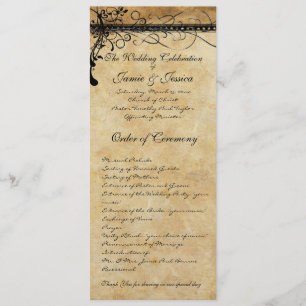 Rustic Mediaeval Renaissance Swirls Wedding Program