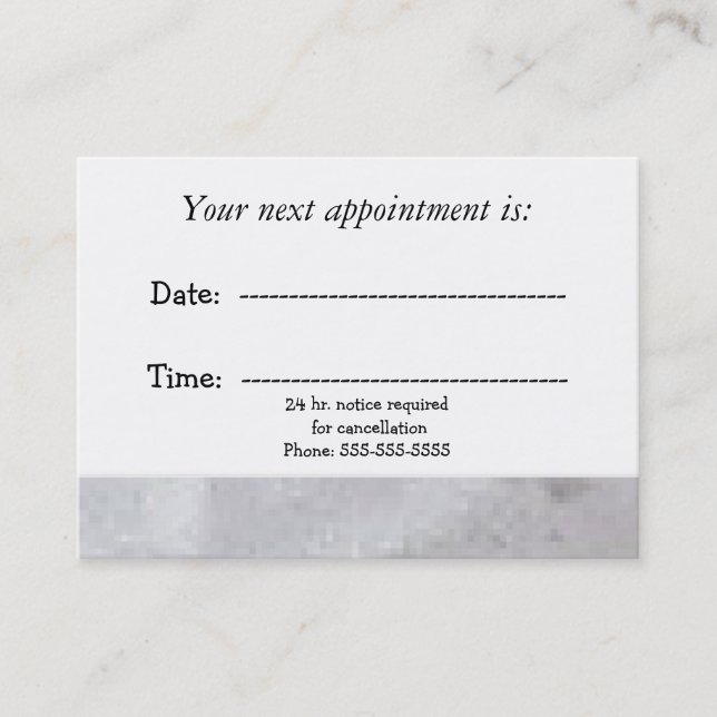 Rustic Medical Appointment Card (Front)