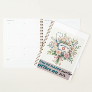 Rustic Medical Wall Decor – Yellow Botanical Steth Planner