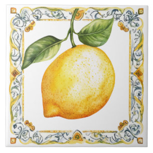 Rustic Mediterranean Lemon Tuscany Ceramic Tile
