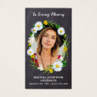 Rustic Memorial Floral Photo Funeral Prayer Card